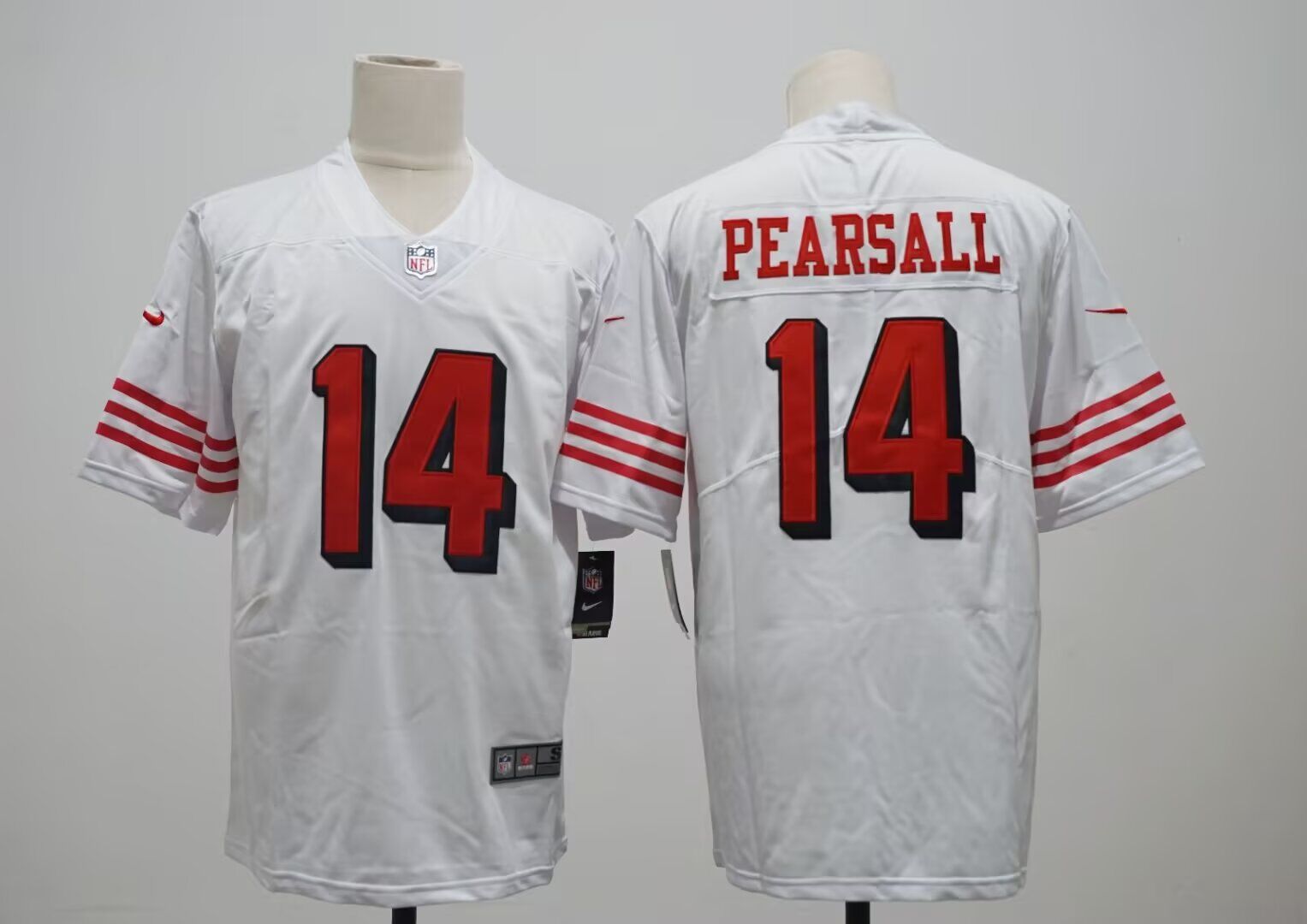 Men San Francisco 49ers #14 Pearsall white 2024 Nike Limited NFL Jersey style5->houston texans->NFL Jersey